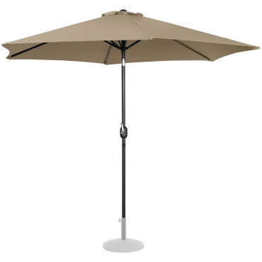 Vrt Umbrella. Okrog velikega nagibanja z ročico. 300 cm siva-rjava