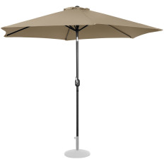 Vrt Umbrella. Okrog velikega nagibanja z ročico. 300 cm siva-rjava