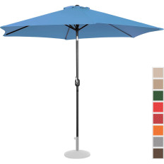 Garden umbrella. Round big tilting with a crank. 300 cm blue