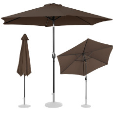 Garden umbrella. Round big tilting with a crank. 300 cm brown