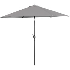 Parasol Zahradní terasa kulaté naklápění s kliky St. 270 cm tmavě šedá