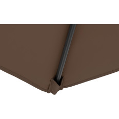 Guarda-chuva de jardim. Rodada grande inclinada com uma manivela. 300 cm marrom