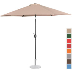 Parasol Garden Terrace ümmargune kallutamine väntvõlliga. 270 cm kreem