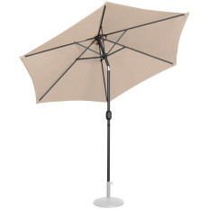 Parasol Garden Terrace ümmargune kallutamine väntvõlliga. 270 cm kreem