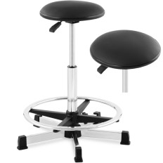 Sedia da officina officina sedia da officina 120 kg 530-800 mm Nero