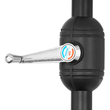 Parasol tuinterras rond kantelen met een crank wed 270 cm crème