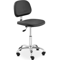 Workshop Workshop Chair med Chrome Tilbake til 120 kg 450-585 mm Svart