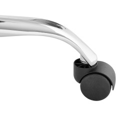 Sedia da officina con laboratorio con cromo Torna a 120 kg 450-585 mm Nero