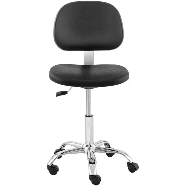 Delavnica delavnice stol s kromom nazaj na 120 kg 450-585 mm črna