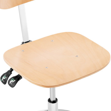 Workshop Workshop Chair med ryggstöd med kromplywood upp till 120 kg 550-800 mm