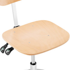 Taller de taller de taller con respaldo con madera contrachapada cromada de hasta 120 kg 550-800 mm