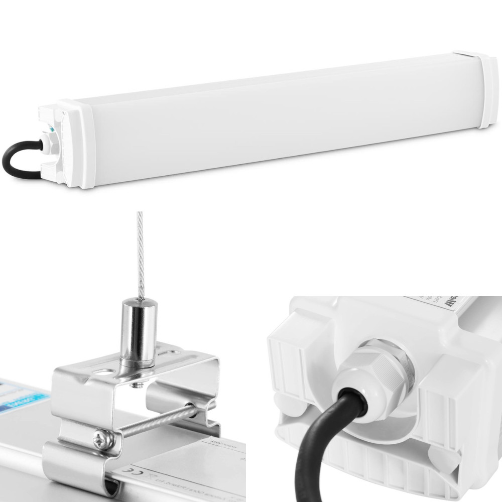 Lámpara LED impermeable Hermético Impermeable para IP65 2200 LM Taller 60 cm 20 w