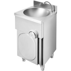 Un lavandino di un lavabo senza contatto con un interruttore d'arma da fuoco di un acciaio indipendente mercoledì. 340 x 125 mm