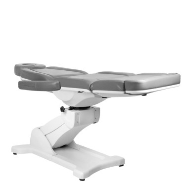 Fauteuil cosmétique électrique azzurro 869A rotatif 4 moteurs Gris — vue latérale