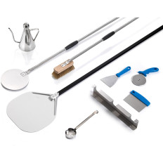 Set Accessoires voor Pizza 2 Schoppen Borstel Mes Mes Schraper Umel 8 EL.