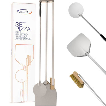 Σετ αξεσουάρ για εργαλεία πίτσας 2 φτυάρι ράφι πινέλο 120 cm 4 el.