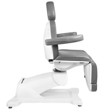 Elektrisk kosmetikstol Azzurro 869A grå med 4 motorer och roterbar sittdel — sidosida