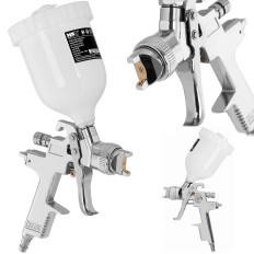 Pistolet à peinture HVLP pour pulvérisation avec 3 buses, 600 ml, 3.5-5 bar.