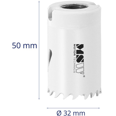 BIMMETAL HOLE Vrtanica za kovinsko kovinsko plastiko Wed. 32 mm