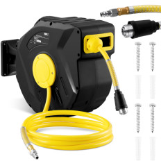 Snake pneumatinė pneumatinė pneumatinė kabelių folija ant automatinio būgno 18 barų 20 m + 3 m