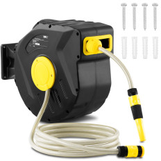 Puutarhan letku automaattisella seinän rummulla 20 m + 3 m 3/4 ''