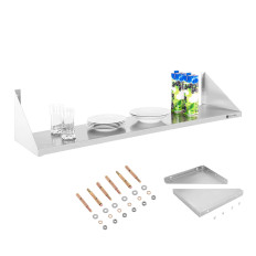 Estante de pared colgando acero inoxidable solo 120 cm