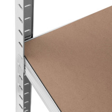 Estante de armazenamento de metal 4 prateleiras 320 kg 80 x 40 x 160 cm cinza 2 pcs.