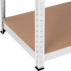 Μεταλλική βιβλιοθήκη αποθήκευσης 5 ράφια 750 kg 100 x 50 x 197 cm γκρι