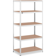 Estante de armazenamento de metal 5 prateleiras 750 kg 100 x 60 x 197 cm cinza