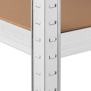 Estante de armazenamento de metal 5 prateleiras 750 kg 100 x 60 x 197 cm cinza