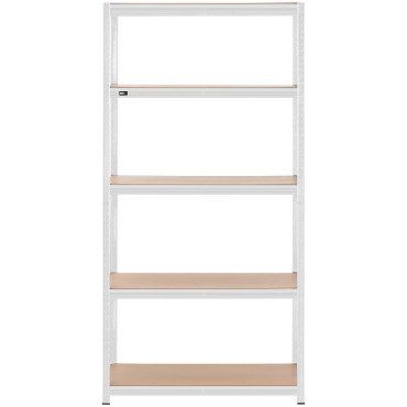 Estante de armazenamento de metal 5 prateleiras 750 kg 100 x 60 x 197 cm cinza