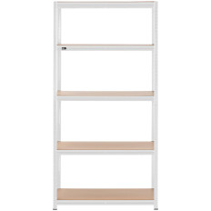 Estante de armazenamento de metal 5 prateleiras 750 kg 100 x 60 x 197 cm cinza