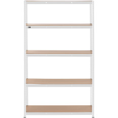 Metal storage bookcase 5 shelves 750 kg 120 x 50 x 197 cm Gray