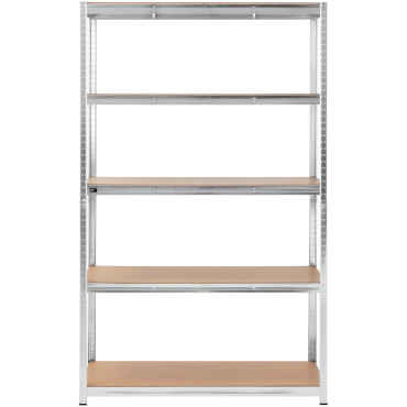 Polica za pohranu metala 5 polica 750 kg 120 x 60 x 197 cm sive