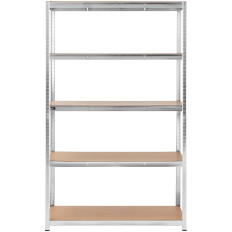 Metalen opslag boekenkast 5 planken 750 kg 120 x 60 x 197 cm Grijs