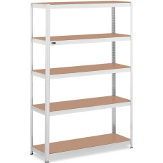 Metalen opslag boekenkast 5 planken 750 kg 120 x 40 x 180 cm grijs