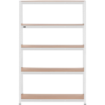 Estante de armazenamento de metal 5 prateleiras 750 kg 120 x 40 x 180 cm cinza