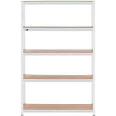 Estante de armazenamento de metal 5 prateleiras 750 kg 120 x 40 x 180 cm cinza