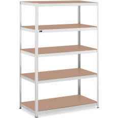 Metāla uzglabāšana grāmatu skapis 5 Plaukti 750 kg 120 x 60 x 180 cm pelēks