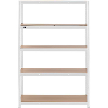 Estanterías de almacenamiento de metal 5 estantes 750 kg 120 x 60 x 180 cm gris