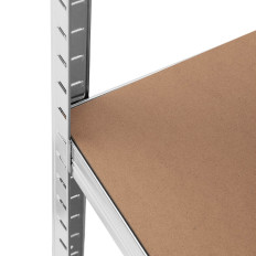 Metalen opslag boekenkast 5 planken 875 kg 90 x 30 x 180 cm Grijs 2 stuks.