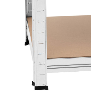 Étagère de stockage métallique 5 étagères 875 kg 90 x 30 x 180 cm grise 2 pièces.