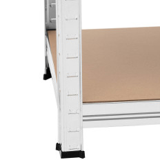 Metal storage bookcase 5 shelves 875 kg 90 x 30 x 180 cm Gray 2 pcs.