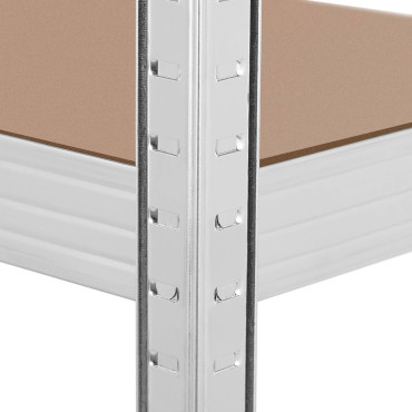 Estante de armazenamento de metal 4 prateleiras 600 kg 160 x 40 x 180 cm cinza