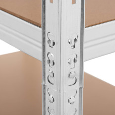 Fém tároló könyvespolc 5 polcok 875 kg 90 x 60 x 180 cm szürke