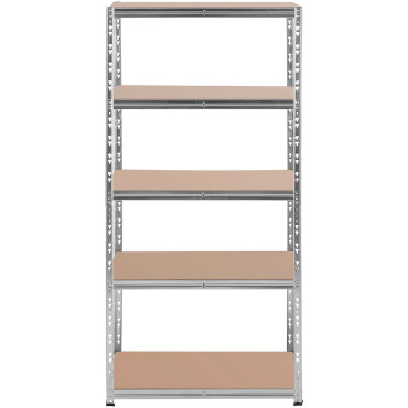 Metalo saugojimo knygų spinta 5 lentynos 875 kg 90 x 60 x 180 cm Gray