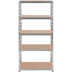 Metalo saugojimo knygų spinta 5 lentynos 875 kg 90 x 60 x 180 cm Gray