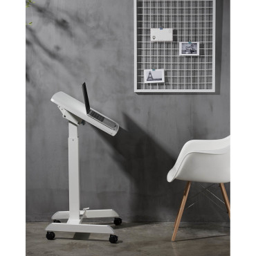 Bärbar datorbord lutad justerbar på hjul 60 x 52 cm 760 - 1130 mm