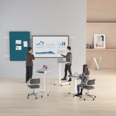 A table stand for a laptop stand alternated with a shelf 80 x 56 cm 760 - 1130 mm