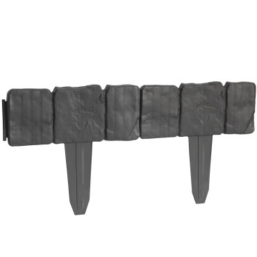 Palisada que se afregava para a pedra de pedra de imitação do gramado 2.5m - cinza